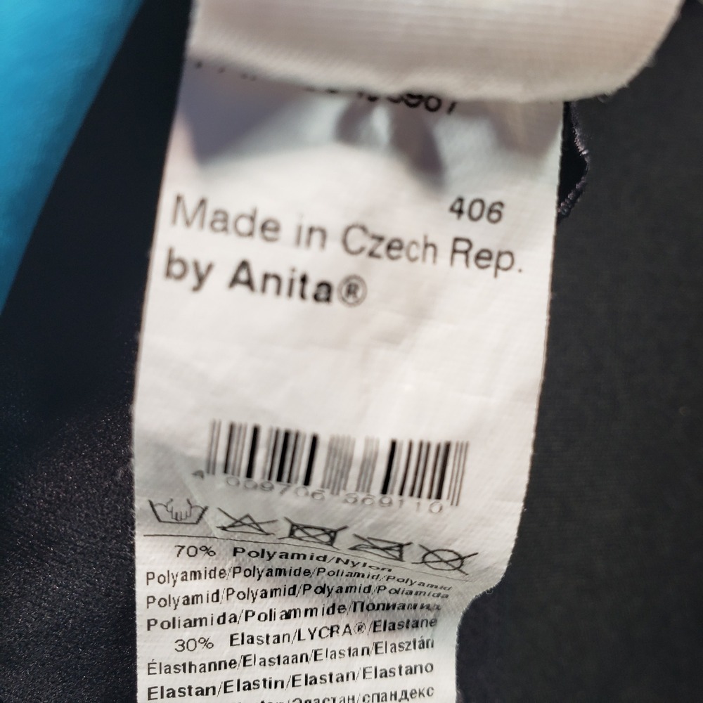 Anita Comfort‎ Teal Blue Ruched One Piece Swimsuit Size 16 D Cup Slimming Front - Picture 4 of 7